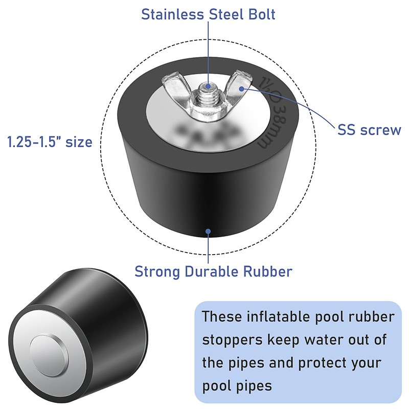 8 Pcs 4 Size Pool Winterizing Plug Return Line Plugs