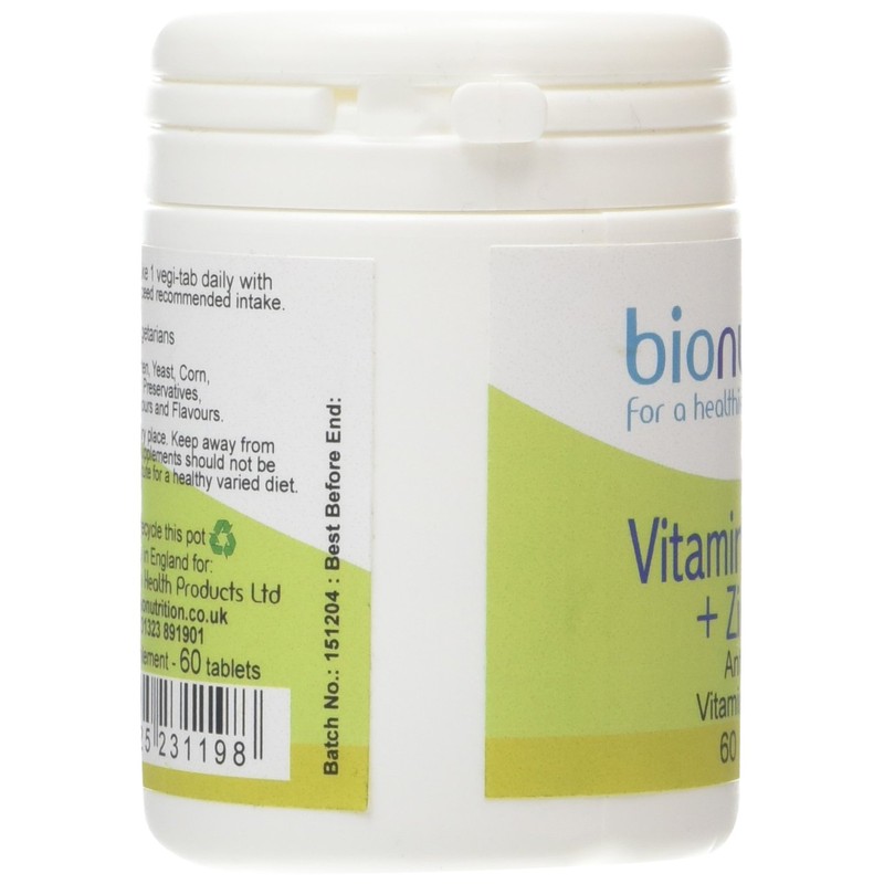 Bio Nutrition Vitamin C 500mg + Zinc 15mg : Antioxidant