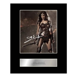 Gal Gadot Signed Mounted Photo Display Wonder Woman