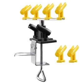 SAGUD Airbrush Holder Clamp-on Style Air Brush Station Stand Kit 360° Rotate Holds Up to 6 Airbrush Guns
