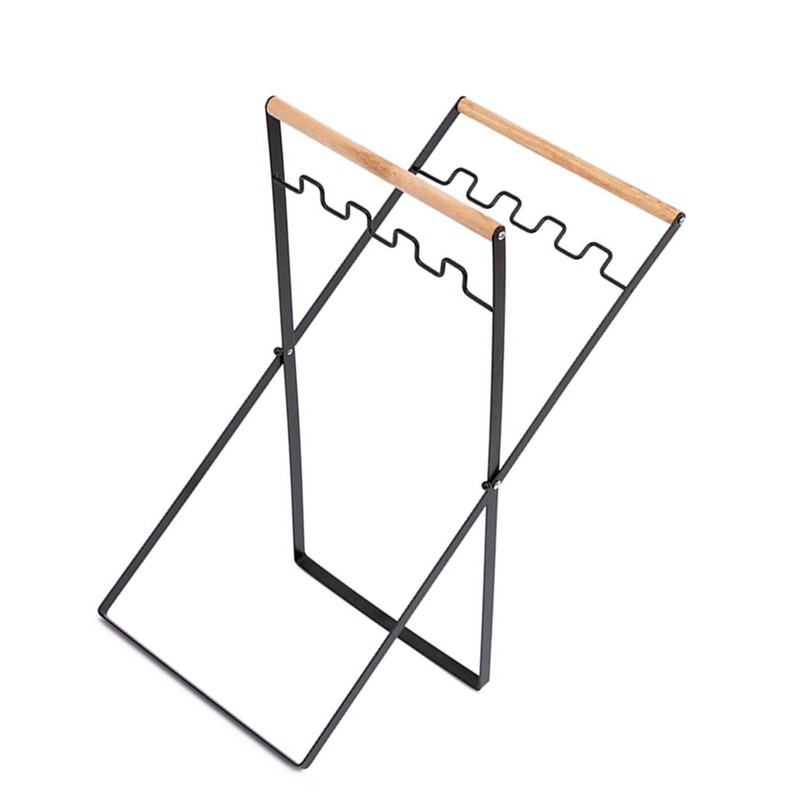 Trash Bag Holder Metal Garbage Bag Holder Portable Outdoor Leaf
