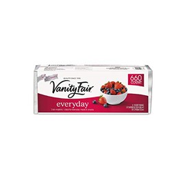 Vanity Fair Everyday Napkins, 660 Count, White Paper Napkins