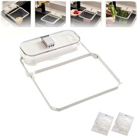 Suction Cup Sink Strainer,Removable Suction Cup Kitchen Sink Corner Residue Drain Strainer,Basket Filtering Mesh Sink Strainer for Kitchen Food Waste with 100 Filter Mesh Bags (White)