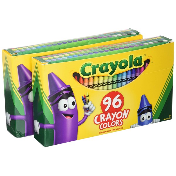 Crayola Crayons, Sharpener Included, 96 Colors (Pack of 2)