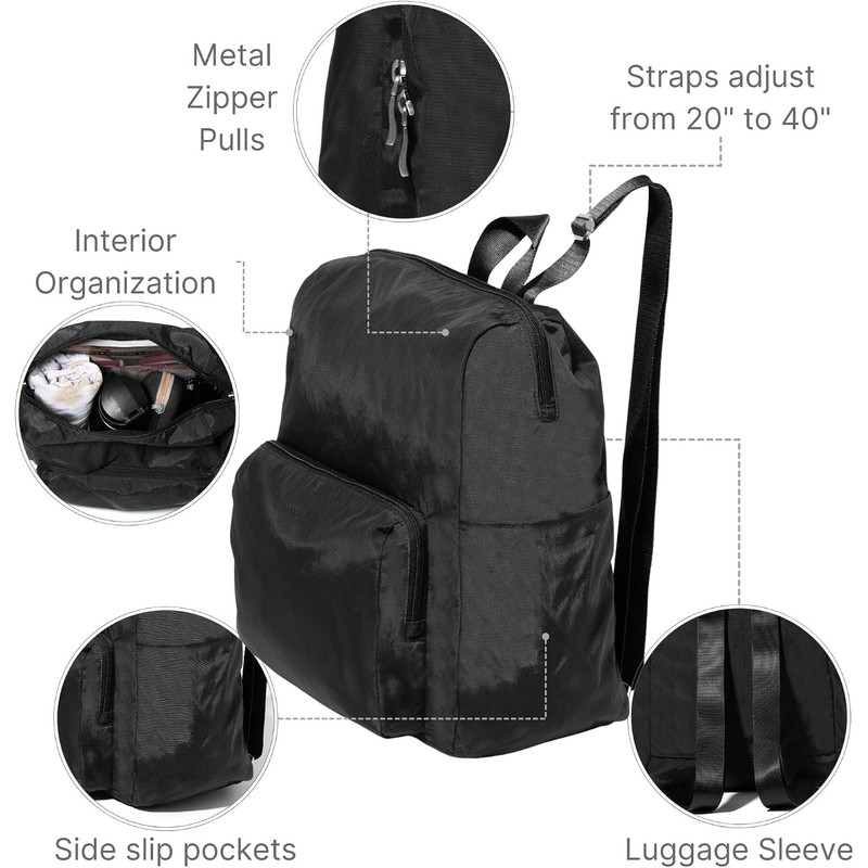Baggallini Carryall Packable Backpack Mochila plegable Carryall Mujer
