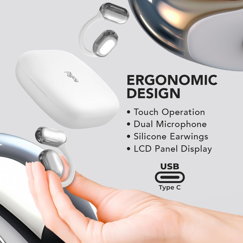 MyJoy Air Open Ear Earbuds, Wireless Bluetooth Open Earbuds Over
