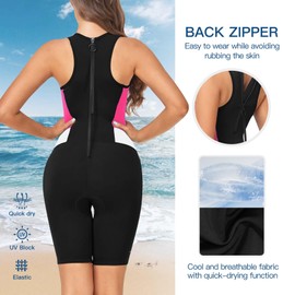 DIFOS Women's Triathlon Suit One-Piece Sleeveless Tri-Suit Quick-Dry 3D Padded Athletic Swimsuits Slimming Cycling Running