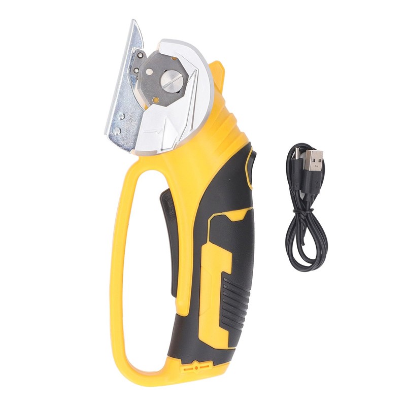 Cordless Electric Scissors, USB Handheld Fabric Cutter with Light, Rotary