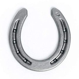 The Heritage Forge Steel Horseshoes Set for Horses, Crafts, Decorations and Backyard Games - Size 000 - R1-F - Sand Blasted 2 Shoes