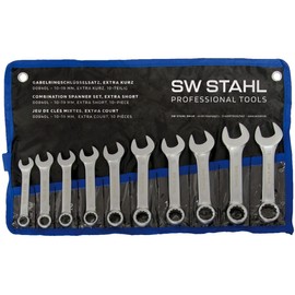 SW-Stahl 00840L Combination Spanner Set, Extra Short, 10 Piece Set