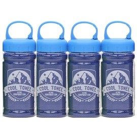 Hiro Corporation Cool Bottled Towel Blue Set of 4