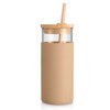 Tronco 20 oz Glass Tumbler with Lid and Straw, Iced