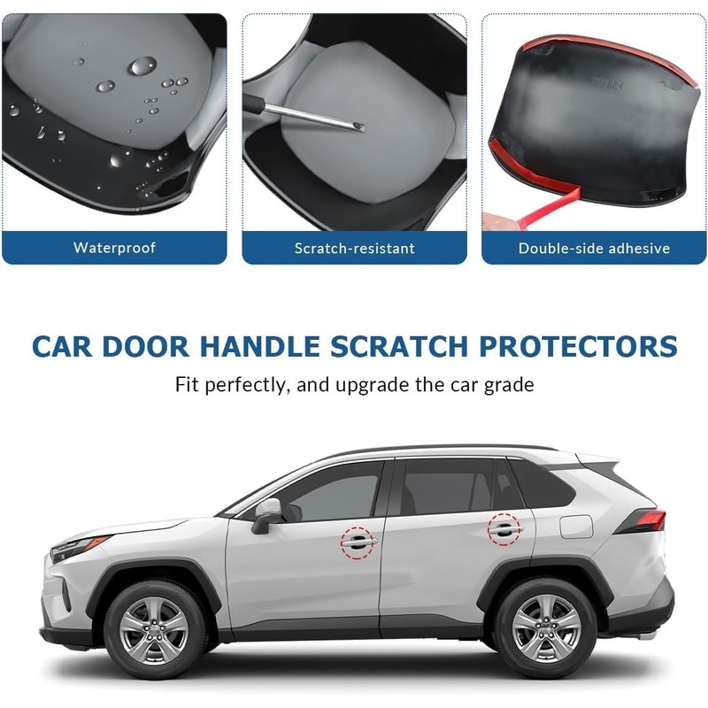 DLOVEG Exterior Door Handle Bowl Cover Compatible for Toyota RAV4