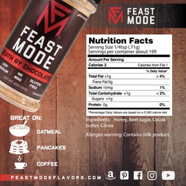 NEW! Death By Chocolate - Feast Mode Flavors - Low Sodium, No MSG, Gluten Free, All Natural, Meal Prep Seasoning, Cocoa, Cocoa Butter, Honey, Sweet, Protein Flavoring