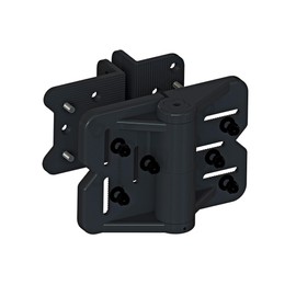 NMI Fence Cornerstone Fully Adjustable SELF Closing Hinge - Set of Two - Black - CH350F-SD-BK