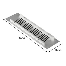 Aoktorkit 2Pcs Air Vent Grille Cover 80x200mm Aluminum Alloy Vent Cover Ventilation Grilles for Cabinet Wardrobe Cupboard