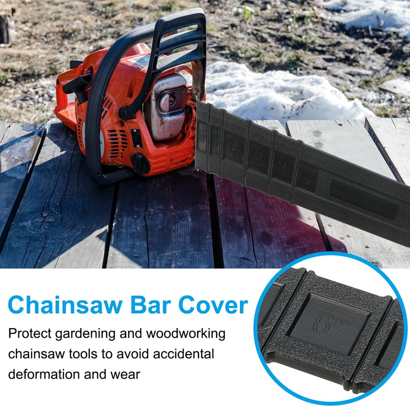 PATIKIL 2pcs 8" Chainsaw Chain Cover Plastic Durable Chainsaw Protective