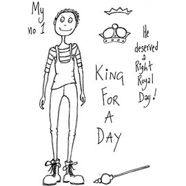 Lindsay Mason Designs A6 King for a Day Doo-Lally-Pip Clear Stamp