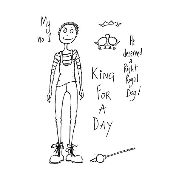 Lindsay Mason Designs A6 King for a Day Doo-Lally-Pip Clear Stamp