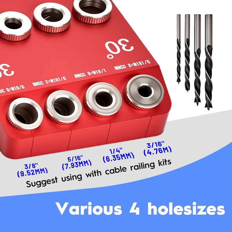 Multi Angle Drill Guide Jig 30 45 90 Degree with
