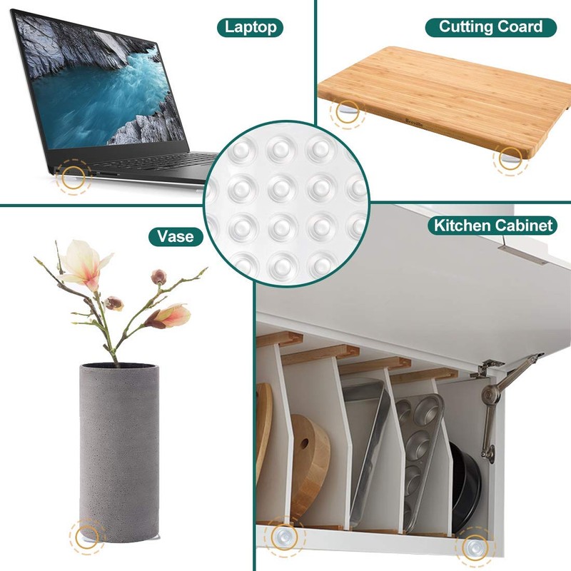 Cabinet Door Bumpers Pack of 200 Self Adhesive Bumpers Pads,