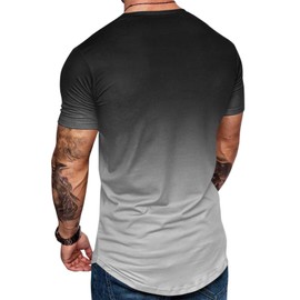 rrhss Mens Muscle Gym T-Shirts Short Sleeve Workout Athletic Bodybuilding Cotton Tee A-Grey