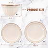 WHITEPEONY Dinnerware Set Cream White 12 Pieces Service for 4,