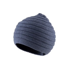 Sterntaler OCS Knitted Hat Structure - Classic Baby and Children's Hat Made of Cotton Yarn (Organic) - Unisex Transition Hat from Birth - Basic Headgear - Beanie Hat Plain, mid-blue, 51