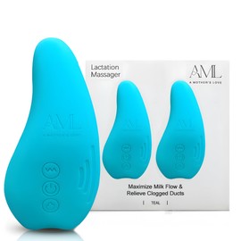 A Mother's Love AML Lactation Massager for Milk Flow Enhancement, Relieve Clogged Ducts, Engorgement Relief (Teal 2pck)