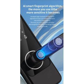 HF Fingerprint 5-in-1 Door Lock Biometric Smart Door Lock Code Backup Key Bluetooth