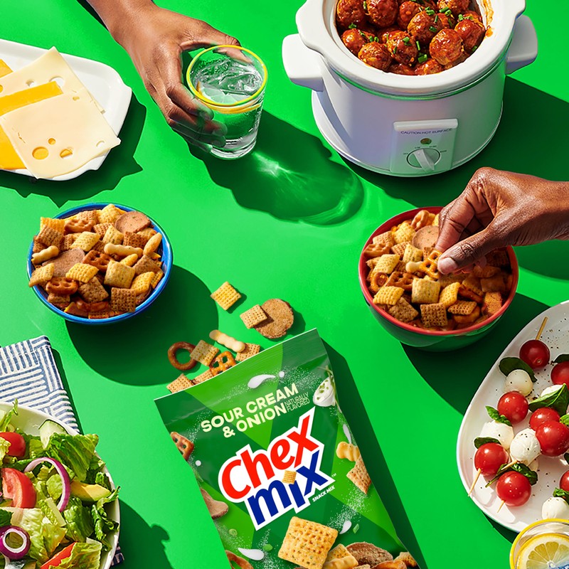 Chex Mix Snack Mix, Sour Cream and Onion, Snacks, 8