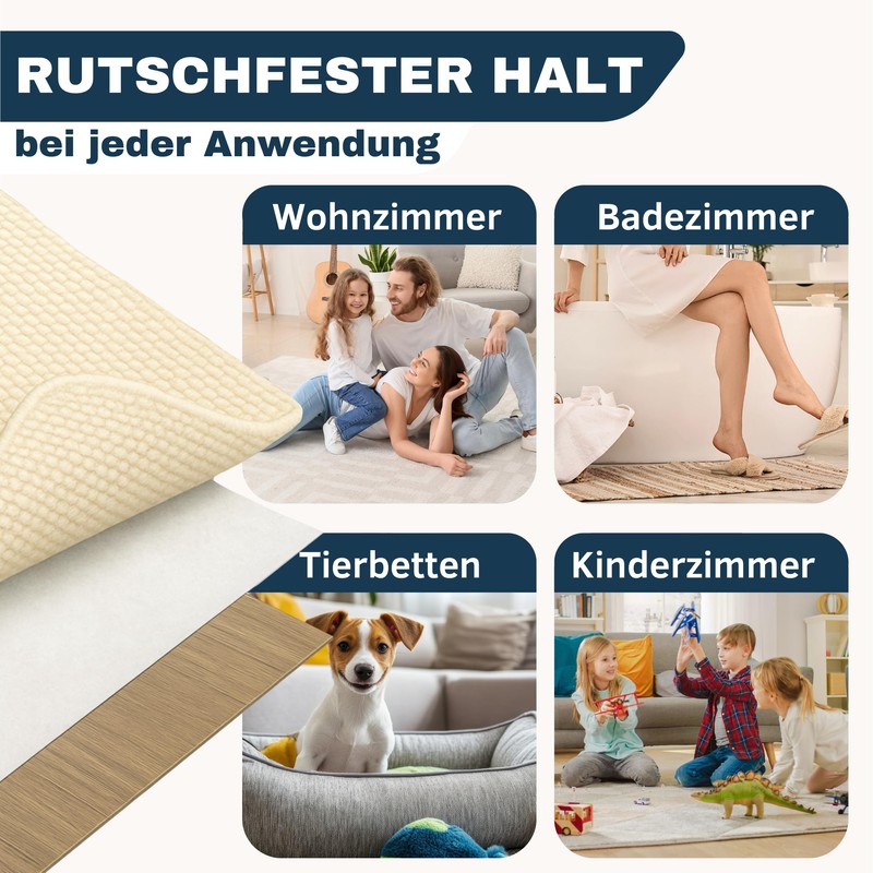 Carpet Non-Slip Underlay 60 x 130 cm Made in Germany