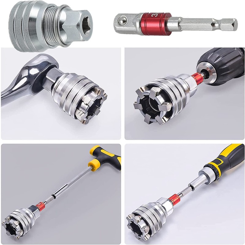 KEWAYO Universal Socket Wrench Set Universal Socket Wrench Hex Drill