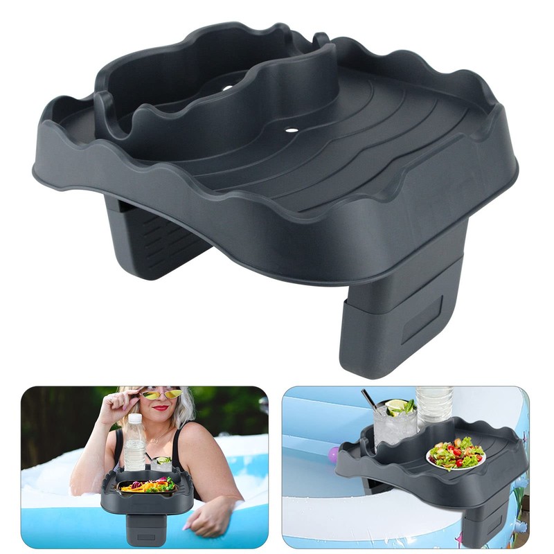 Hot Tub Table Tray with Cup Holders, Nonslip Drink Caddy,