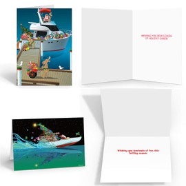 Stonehouse Collection Boat Christmas Card Variety Pack - 24 cards & envelopes