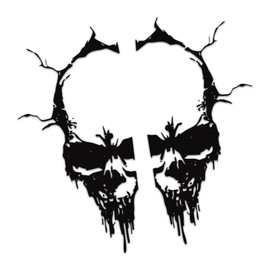 Finest Folia Skull Decal Sticker Decor Film Car Sticker for Car Truck Caravan, matt black