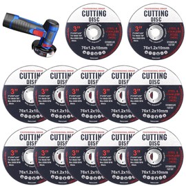 76mm Cutting Disc, 12 Pcs Angle Grinder Discs for Metal, Grinding Discs, Cutting Discs for Angle Grinder, 76mm Grinder Blades, Durable and Precise for Metal Cutting