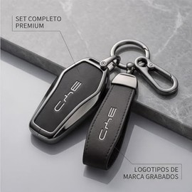 Electrocash Funda Protectora para Llave con Correa de Piel Compatible con BYD Dolphin, Dolphin Mini, Song Pro, Song Plus,Yuan, Yuan Pro, Shark, Sealio