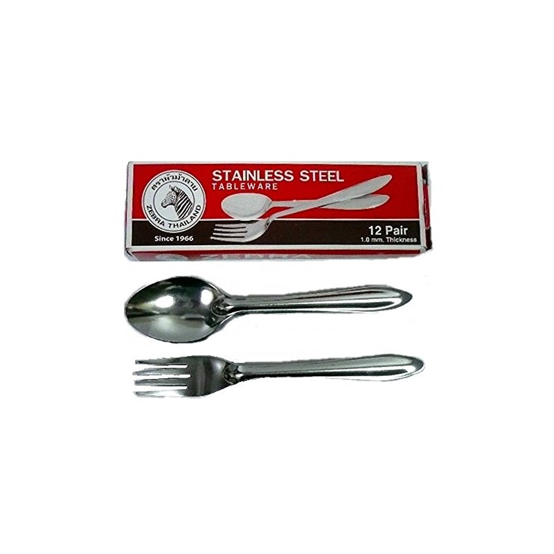 Zebra ZEBRA Spoon & Fork Set of 12 Made in