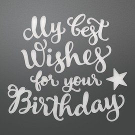 Couture Creations My Best Wishes Intricutz Dies, 7.7x8.9x0.1 cm, Multi-Colour