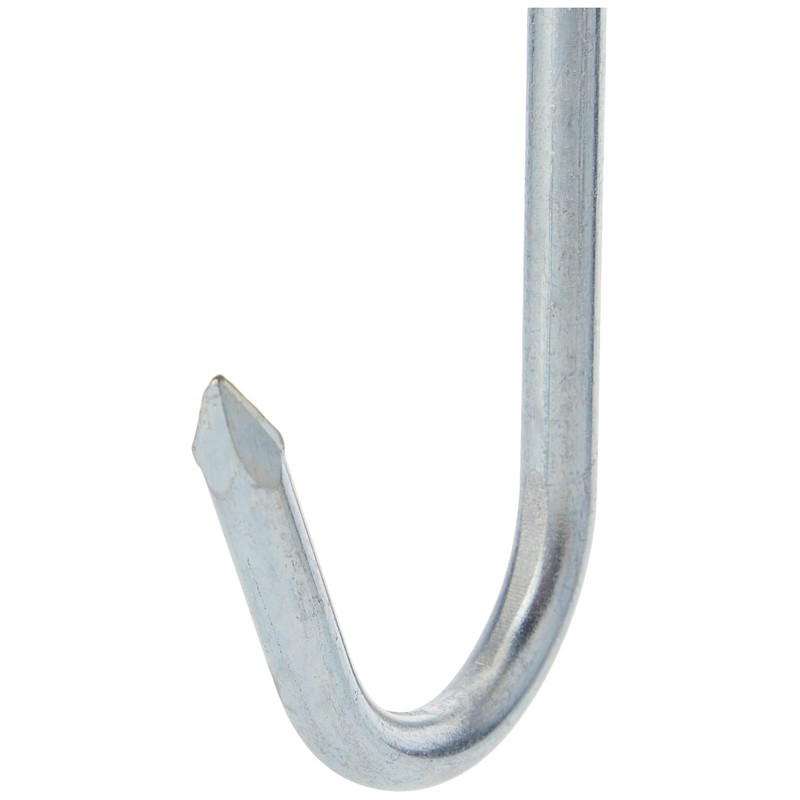Merriway BH01914 (5 Pcs) BZP Steel Butchers Pointed Kitchen S-Hooks,
