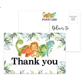 Yuansail Baby Shower Thank You Postcards, Dinosaur Theme Appreciation Post Cards, 25 cards – (bb016-ganxie)