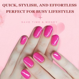 AddFavor Square Press on Nails, 576pcs Short Round Square Fake Nails Full Cover Glossy Short Nails Press on Acrylic False Nail Tips 24 Colors for Kids Women