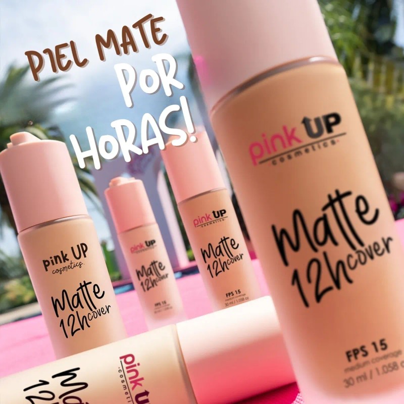 Pink Up, Maquillaje Liquido, Acabado Matte, Larga Duración