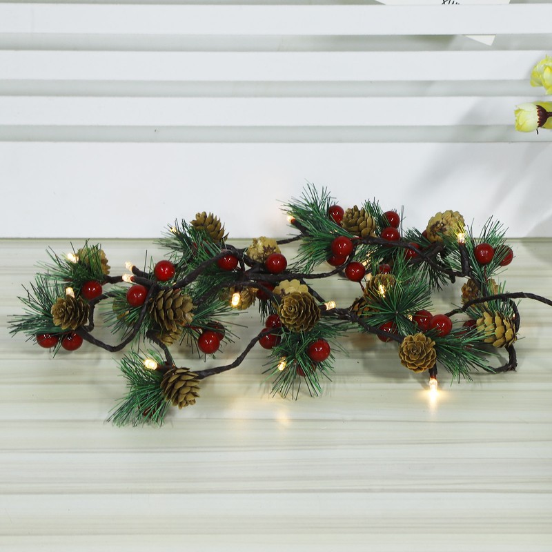 2m 20LED Christmas Pine Cones String Lights for Xmas Wreath