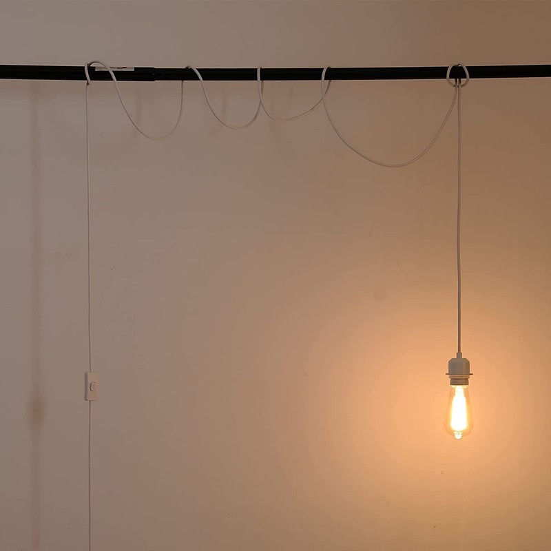 Megrezo 2 Pack Plug in Pendant Light Cord Kit, DIY