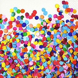 20 Napkins Confetti Colourful Party Birthday Carnival 33 x 33 cm