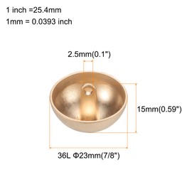 HARFINGTON 10pcs 36L Metal Round Flat Sewing Buttons 23mm 7/8" Single Hole Craft Replacement Button for Men Women Suit Woolen Coat Shirt Trousers Sewing Crafts, Gold Tone