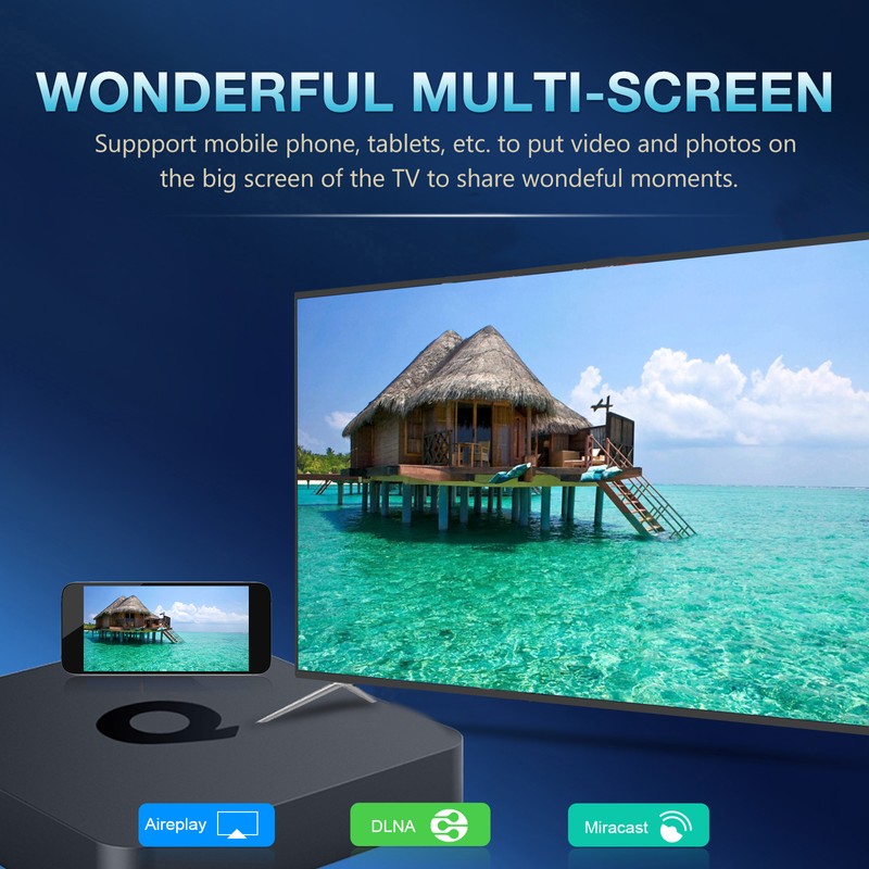 Q1 Android TV 10.0 Smart TV Box UHD 4K Media