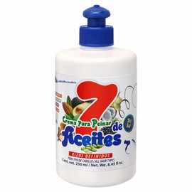 Crema para Peinar 7 Aceites, Rizos Definidos, Sin Sal, Todo Tipo de Cabello, con Argán, Almendra, Coco, Aguacate, Oliva, Uva y Ricino, Labs Incredible